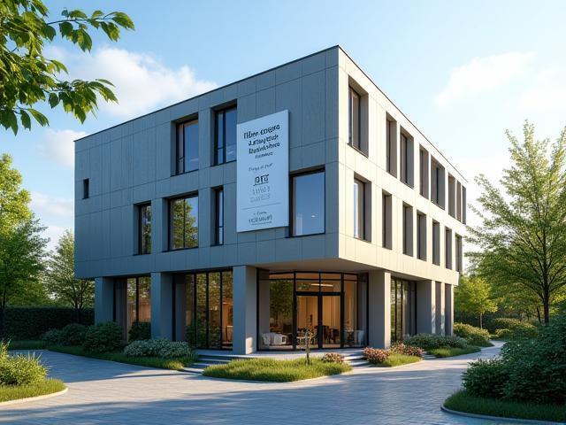 Modern Dalnice Travel Hub office building exterior in Czechia