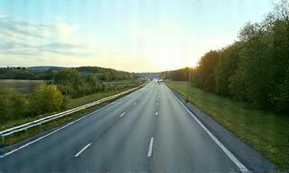 Highway route image symbolizing Czechia to Germany road trip